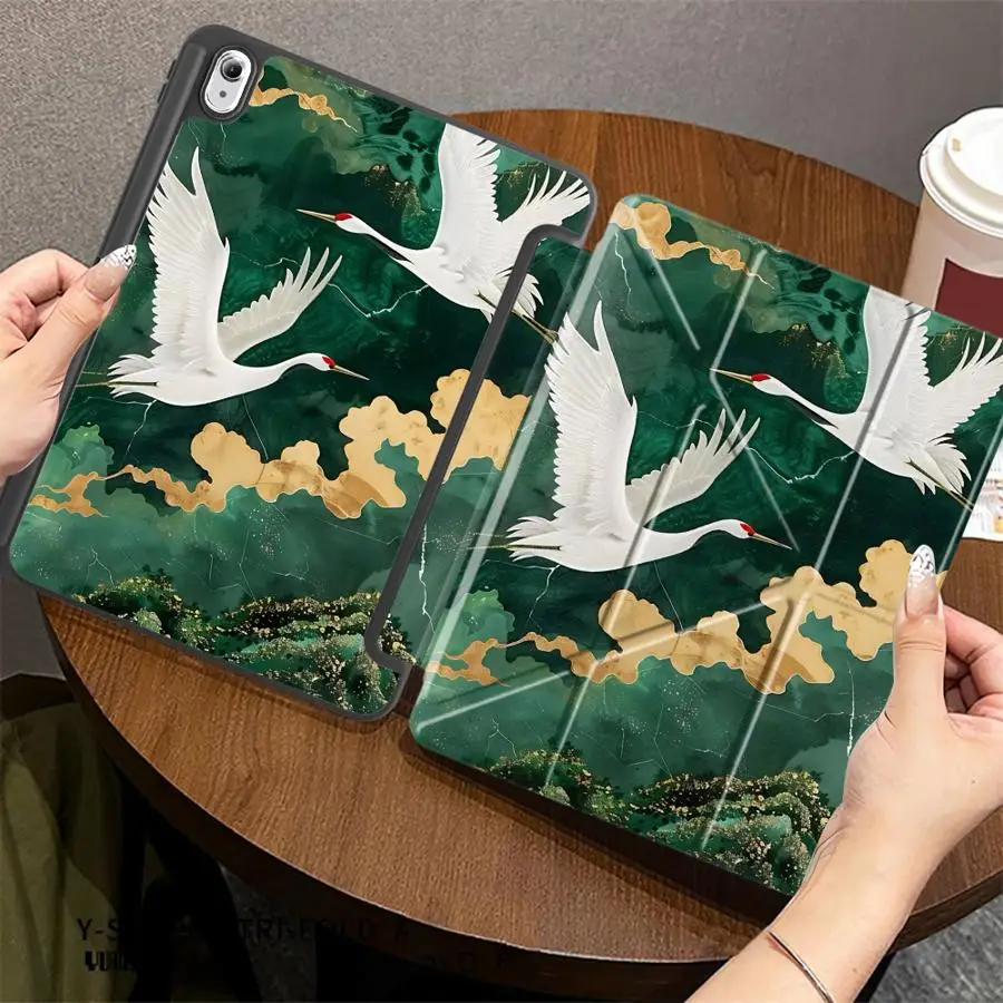 Peony White Snake Tablet Case For Samsung For Galaxy Tab A8 2022 A11 Plus S9 FE S9+ S10 S6 Lite 10.4 inch S7 FE S8 S10+ S7+ S8+