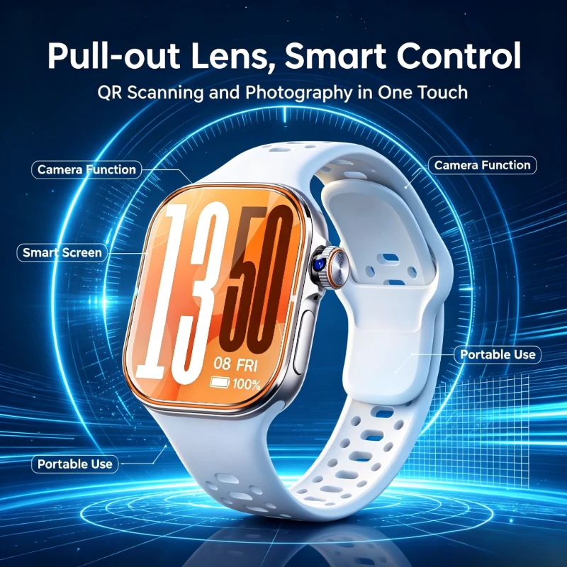 2026 H800 Android Smartwatch 4G SIM Card Video Call WiFi GPS Bluetooth 2.4 Inch AMOLED Display Heart Rate Tracker for Men Women