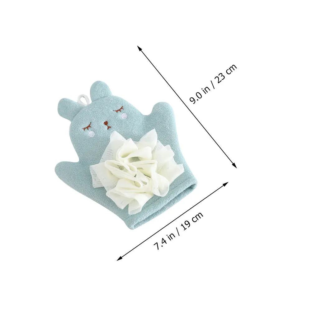 FOYTOKI حمام الطفل ميت 3 قطعة شكل حيوان منشفة ناعمة التقشير الغسيل للاستحمام طفل مريح فرك قفاز