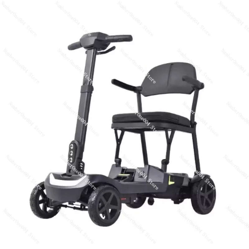 

Для подъема одной рукой Сверхлегкий мобильный скутер 16 кг Премиум 9-дюймовые шины Плавное вождение Портативный складной легкий 4-колесный скутер