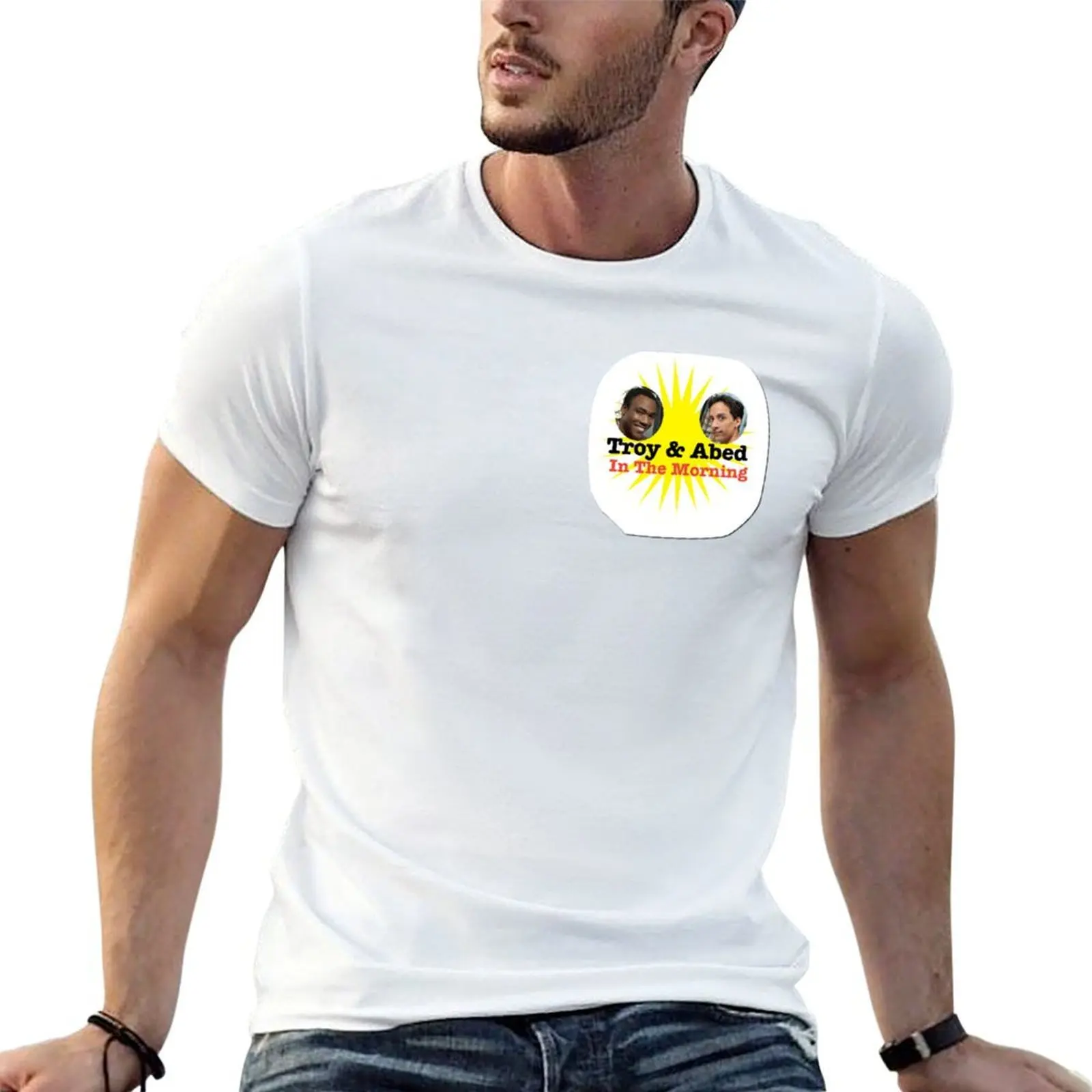 

Troy and Abed in the Morning T-Shirt man t shirt luxury t shirts for man slim fit T-Shirt