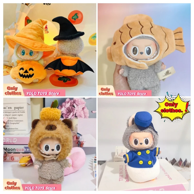 

Labubu V1 V3 Doll Clothes Gave A Gift With A 17cm Costume Sailor Navy Suit And Cute Halloween Kapibala Decorations Give Gifts