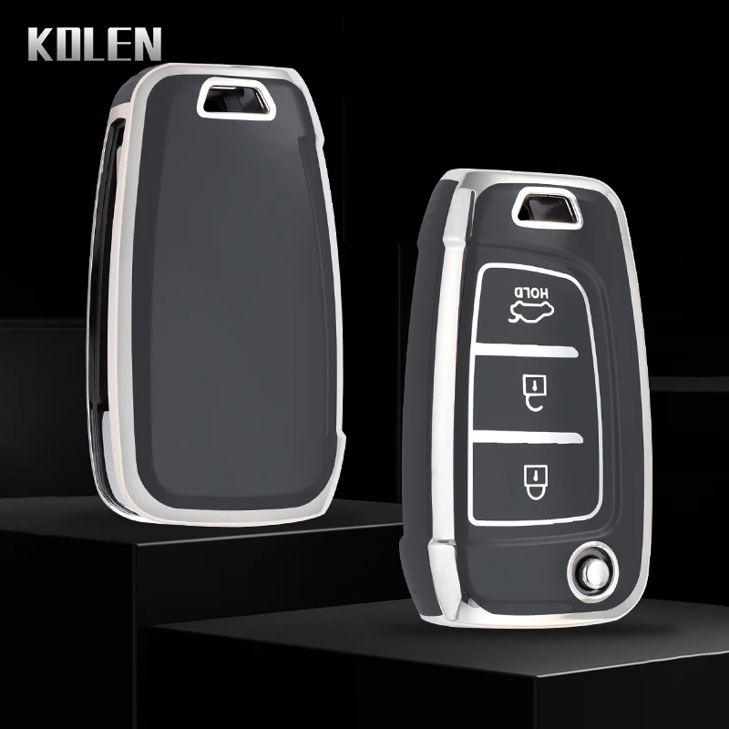 TPU Car Remote Key Case Cover For Hyundai Elantra Solaris I30 I35 I40 Ix35 Sonata SantaFe Verna Tucson Celesta Accent Creta Kona