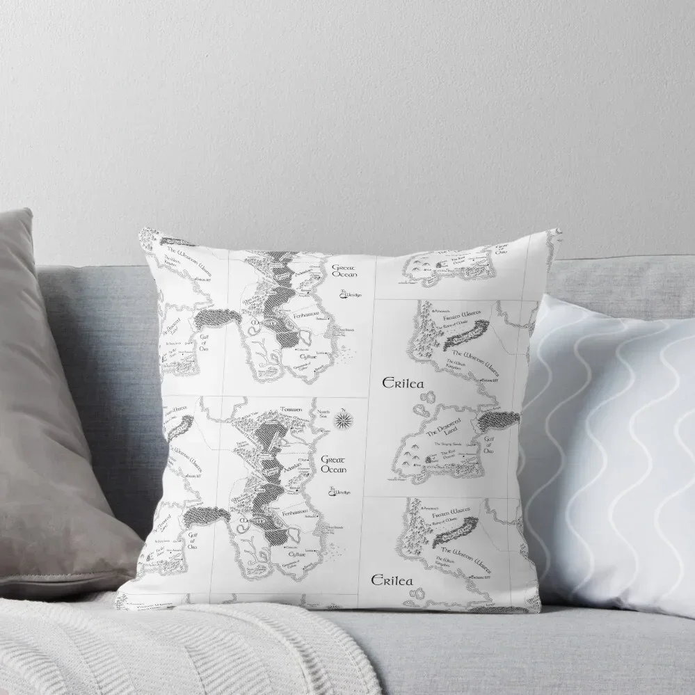 Erilea Throne of Glass Map Throw Pillow Decorative Pillow Covers For Sofa Christmas Pillow Covers Sofa Cushions