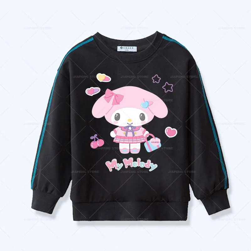 School Cinnamoroll Iron on Patches for Clothes Heat Transfers Sanrio Kuromi Melody Printed Thermal Stickers on T-shirt Decor DIY