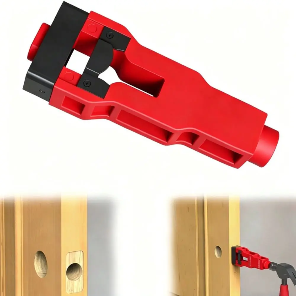 Heavy Duty Door Lock Hole Saw Template Kit Professional Woodworking Tool For Precise Deadbolt Installation Helper