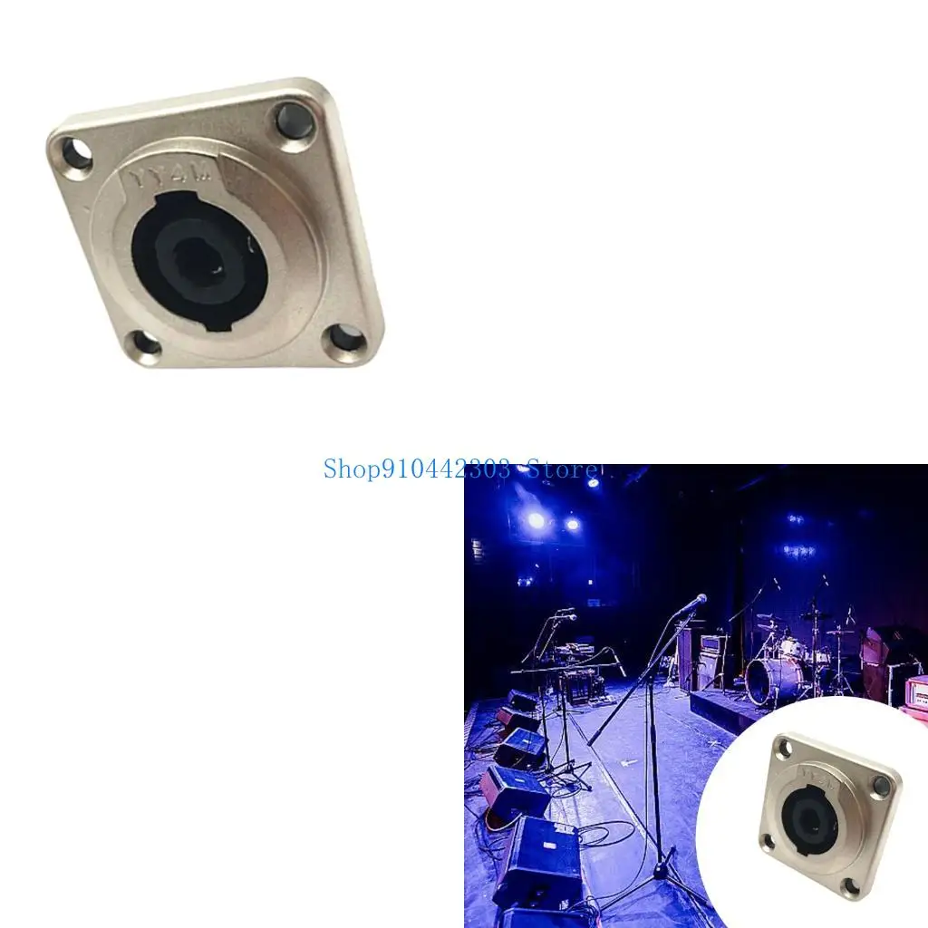 652F Professional 4Pole Speaker Panel Mount Metal Socket Connector For Stage Music Equipment And Highly Power Systems