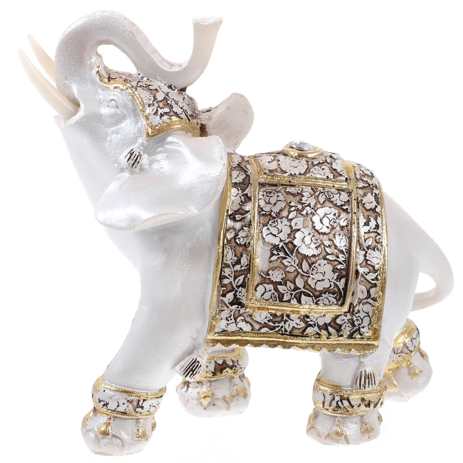 

Resin Elephant Couple Ornament Pair Eco Friendly Desktop Sculpture for Home Office Indoor Decor Creative Gift 13.5 X 6.5