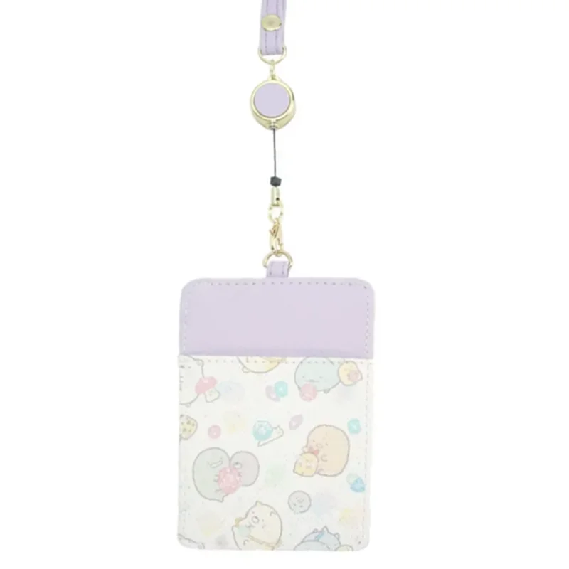 

Sumikko Gurashi ID Card Holder Kawaii Cute Card Case Wallet Leather Anime Card Protector Bag Adjustable String