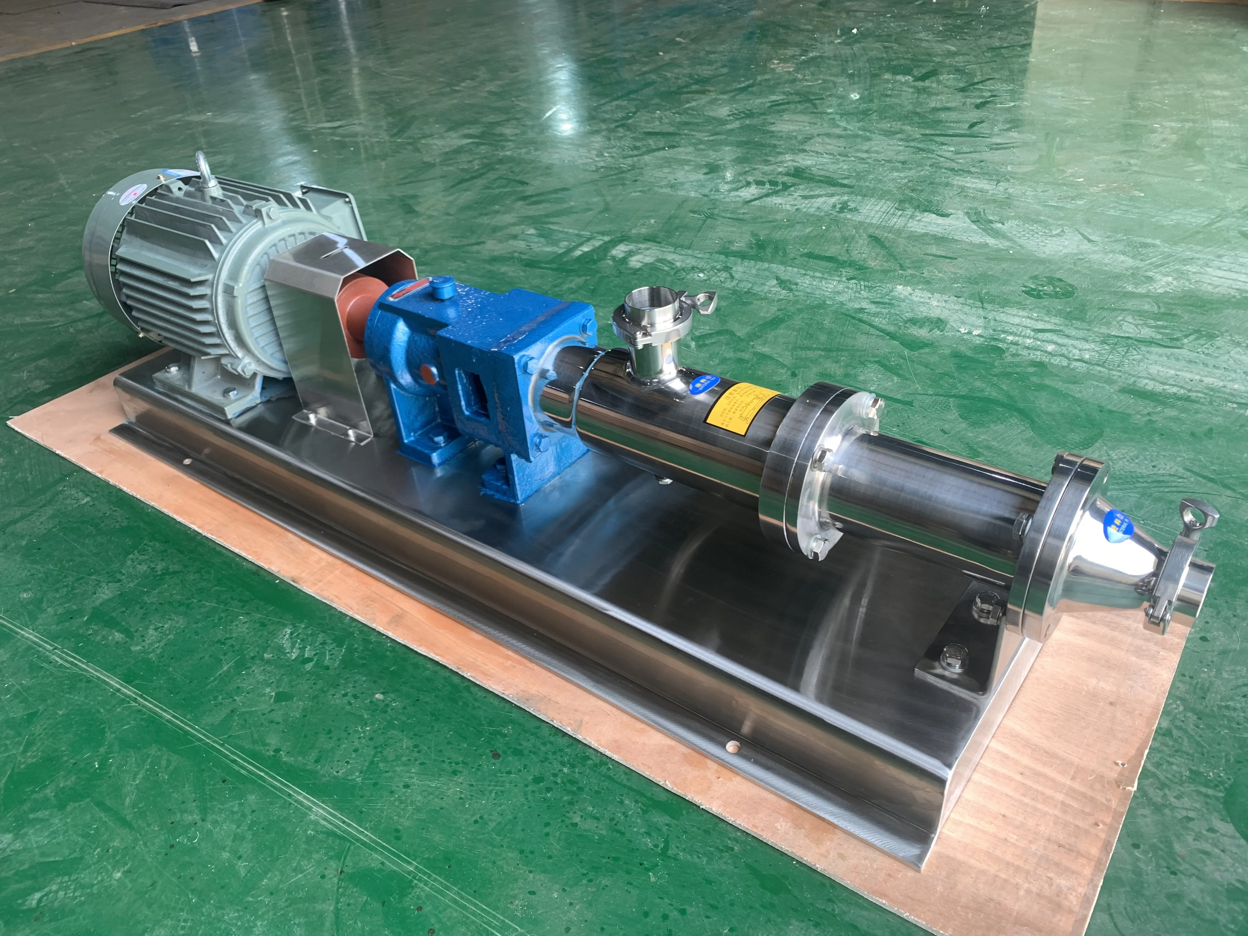 Bomba de tornillo mono de acero inoxidable con entrada abierta