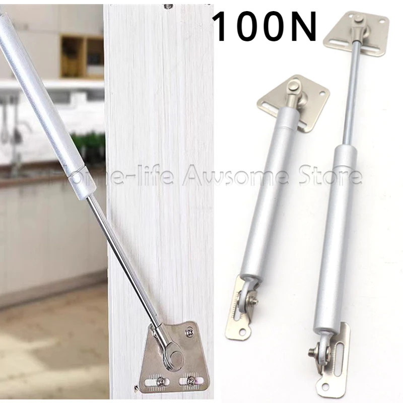 100N Iron Copper Hydraulic Gas Spring Strut Hardware Furniture Door Hinge Kitchen Cabinet Lift Pneumatic Support Telescopic Rod