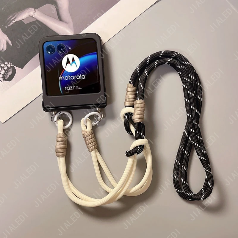 Etui na telefon z paskiem na szyję i zawieszką do Motorola Razr 70 40 50 60 Ultra Moto Razr60 Plus — zdjęcie produktu 3