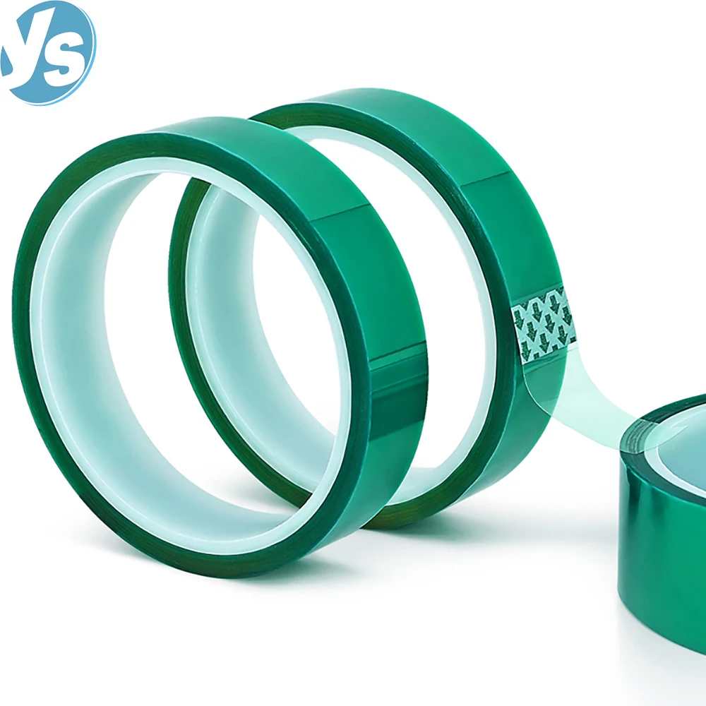 شريط PET Green عالي الحرارة لطلاء الخبز الزجاجي/PCB/الألومنيوم والسيارة، عزل مقاوم للأحماض والقلويات غير المميزة