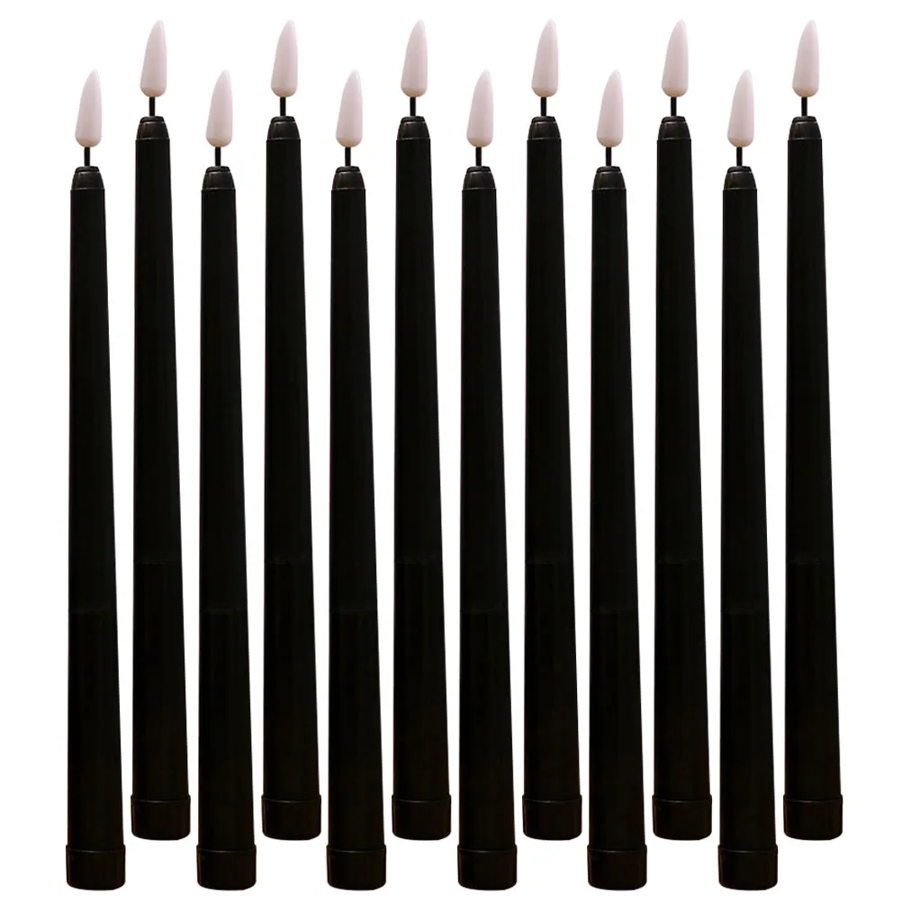 

12Pcs Operated Flameless Taper Candles LED Christmas Lights Wedding Decoration Flameless Taper Candles