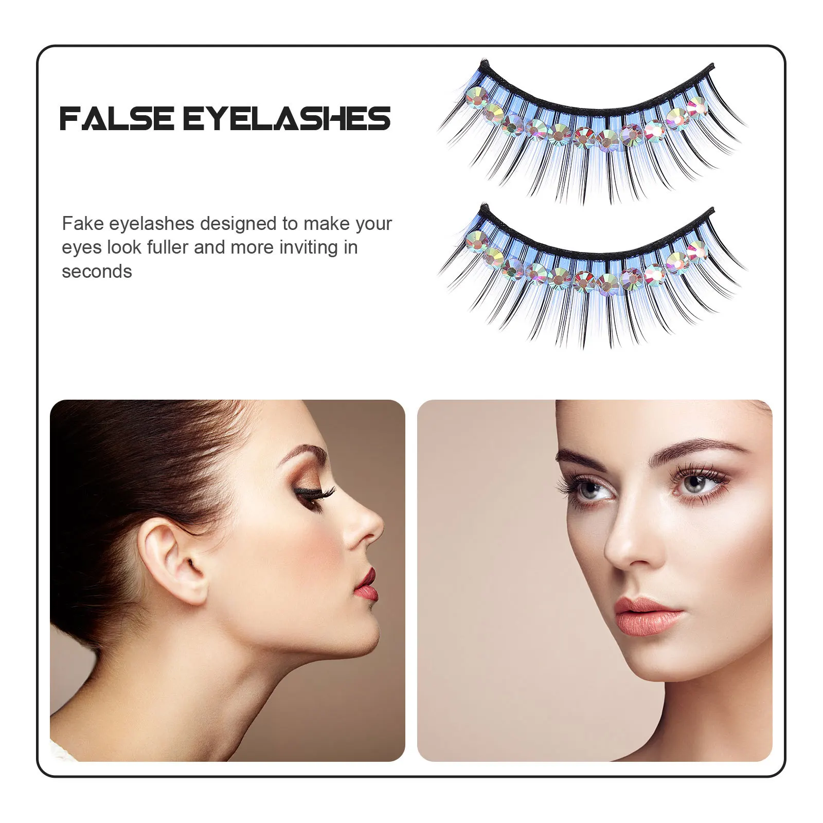 5 paires de faux cils diamant épais exagérés faux cils pour scène fête Cosplay photographie Performance