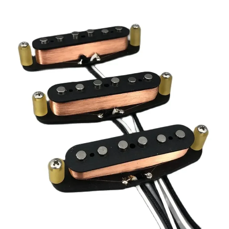 

Hot Sale--V60 SSS Strat Single Coil Pickups - Vintage Handwound Alnico 5 With 42 AWG Heavy Formvar Wire