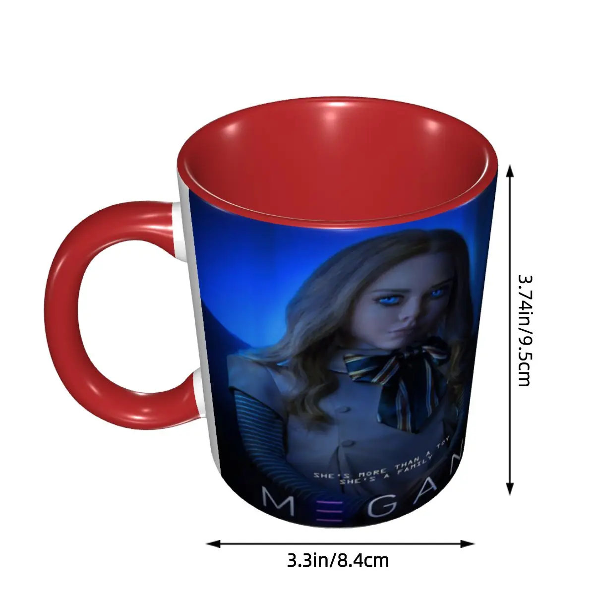 Run From M3Gan Thriller Mug Funny Ceramic Coffee Cups Tea Mugs Milk Cup Drinkware Gifts for Woman Man