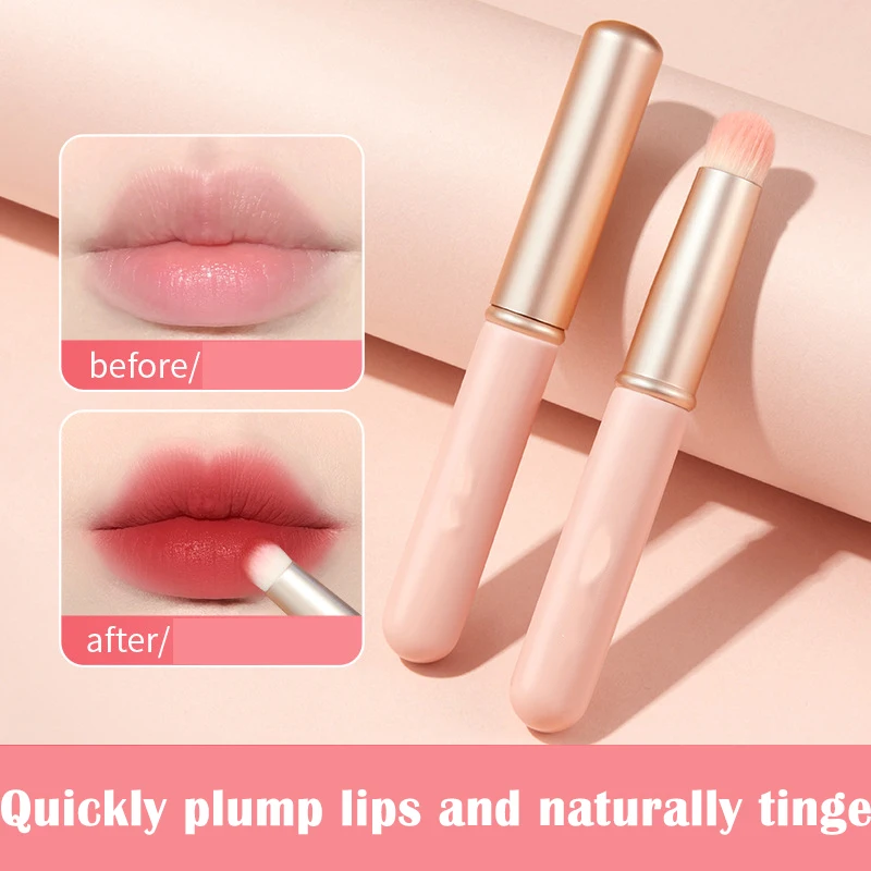 Mini Portable Lip Brush With Cap Halo Dye Brush Multi-Function Makeup Brush Concealer Brush Lipstick Brush