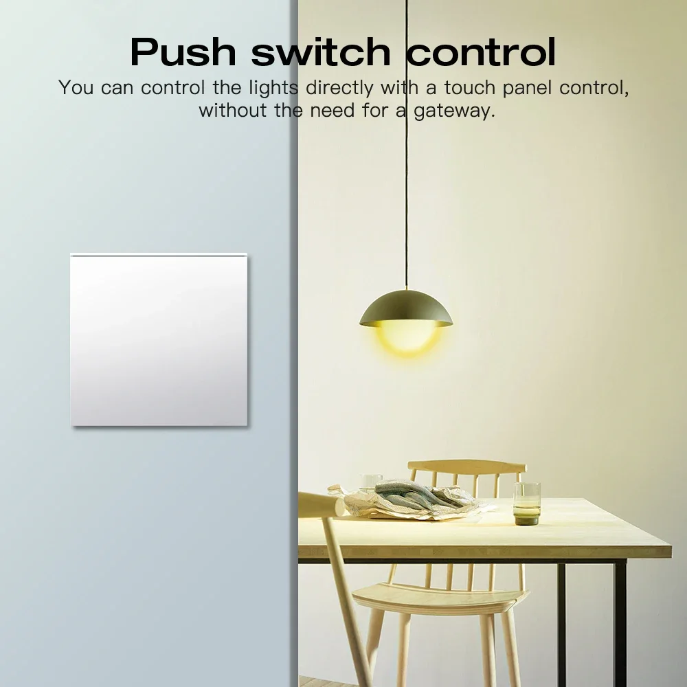 GL-SD-301P GLEDOPTO ZigBee3.0+2.4G RF Rotary Dimmer Ultra Mini Triac AC Dimmer AC100-240V Push Switch /App Voice Remote Control