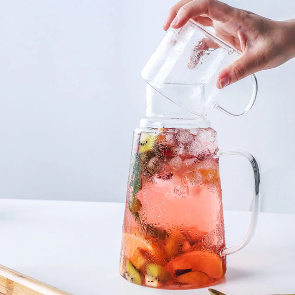 

1 комплект, термостойкий стеклянный горшок для сока, большая емкость, герметичный стеклянный чайник, чайник для фруктового сока