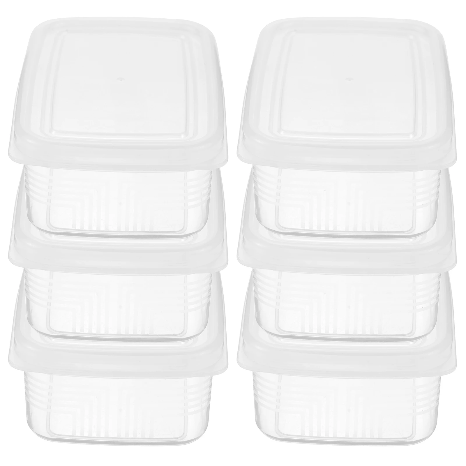 

6 Pcs Dough Boxes Containers PP Fridge Organizer Vegetable Fruit Snacks Proofing Box For Bread Making Storage Boxes