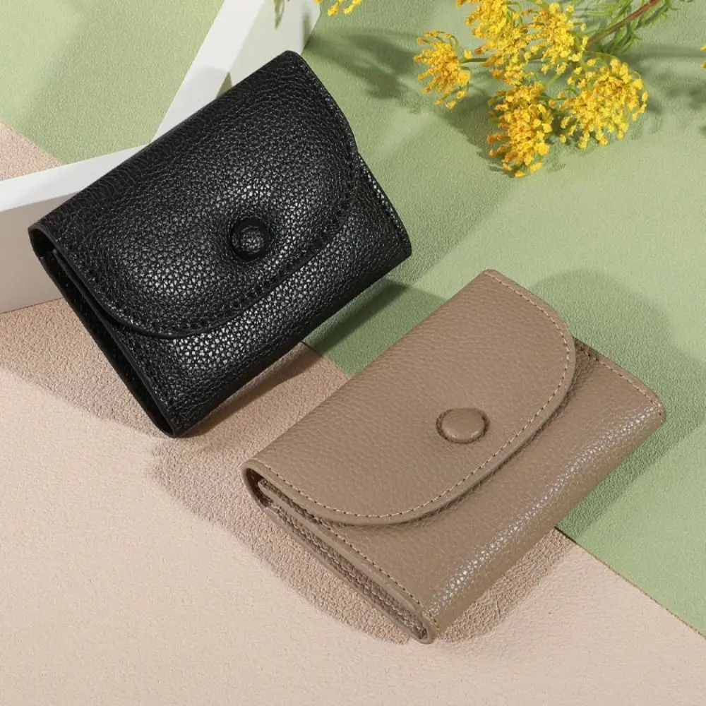 

Soft Zipper Women's Wallet Pu Leather Practical Card Holder Multifunctional Multi-Cards Slot Mini Coin Purse Girls