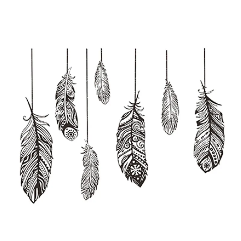 Creative Personality Feather Wallpaper Living Room Decoration Home Art Bedroom Study Wallpapers Sticker For Wall Waterproof Art