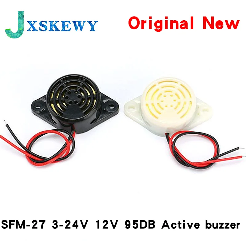 SFM-27 3-24V 12V 95DB Active buzzer High-decibel Electronic Buzzer Beep Alarm Intermittent / Continuous For Arduino diy Buzzer