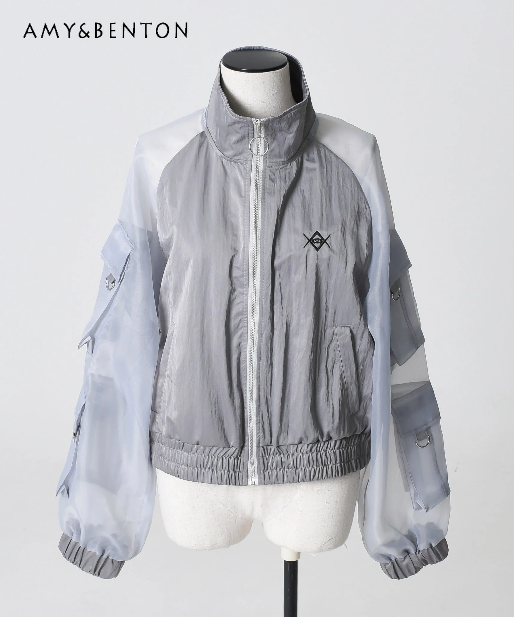 Chaquetas finas transparentes de estilo deportivo Subcultural para mujer, chaqueta con capucha de gran tamaño, estilo Harajuku de minas japonesas, Y2K