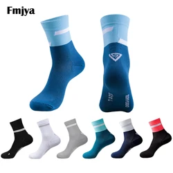 Men Outdoor Sports Elite Socks Breathable Cushion Middle Tube Marathon Running Fitness Gym Training Crew Cycling Socks