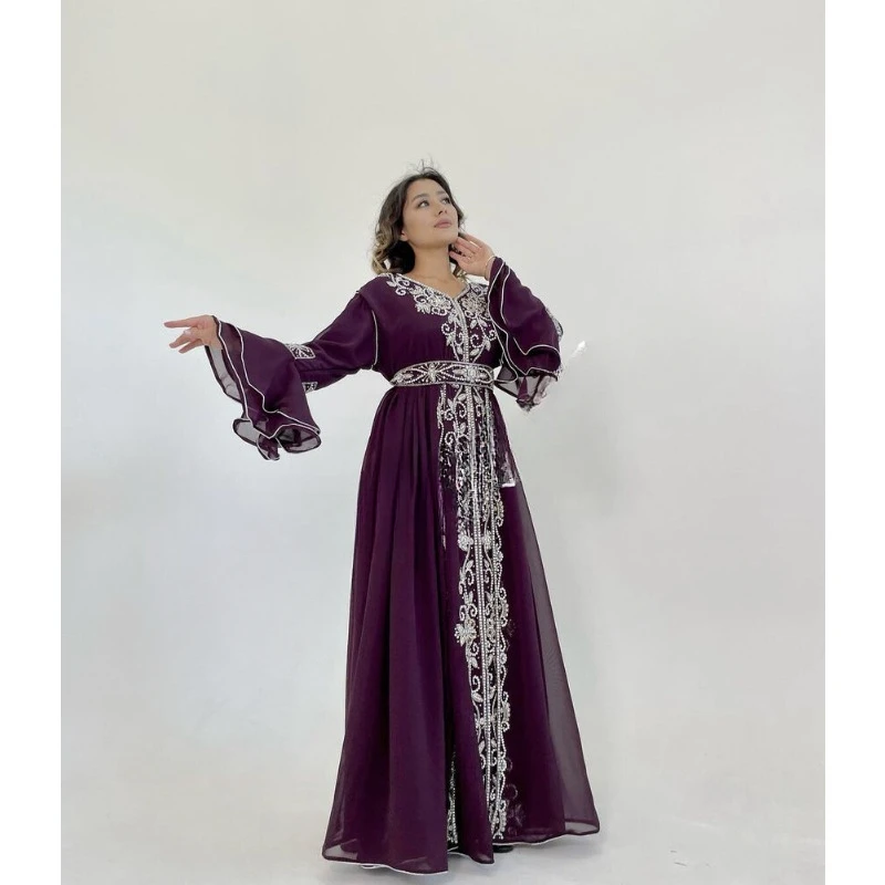 

Purple Moroccan Dubai Caftani Jenna Abaya Very Fantasy Dress Long Dress