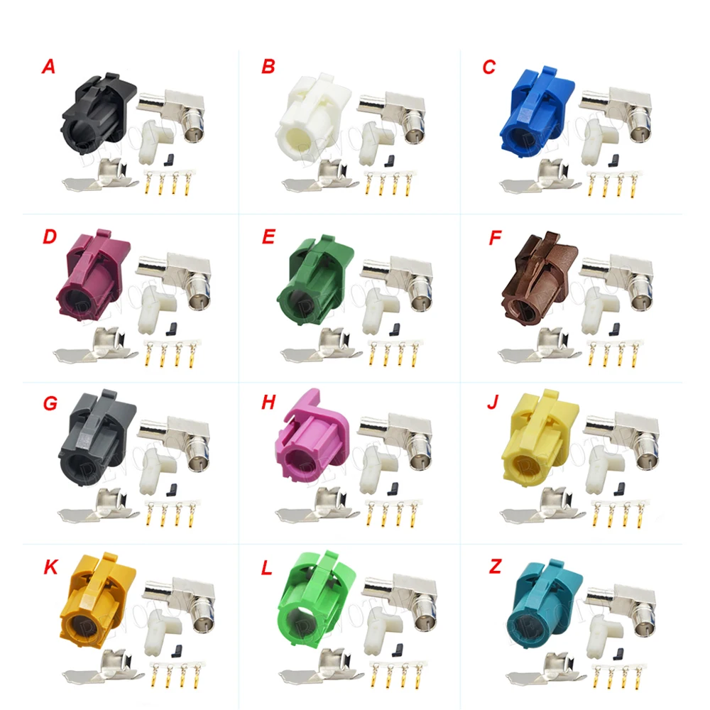 10Pcs Car Video Wiring Harness Signal Transmission HSD LVDS Cable Universal Fakra Code Z 4 Pin Connector for BMW Benz Audi