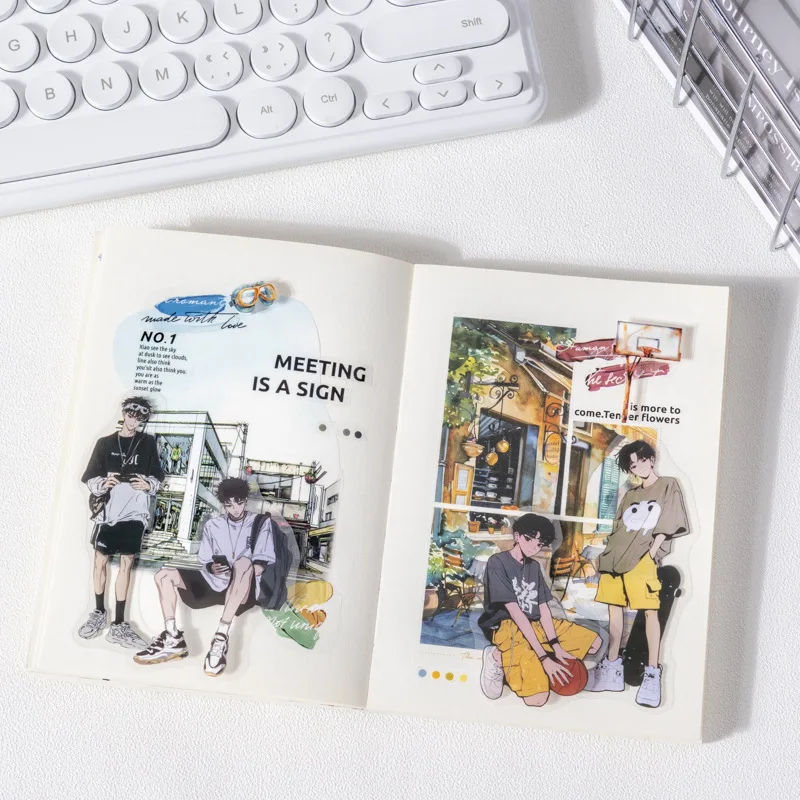 20 stks/partij Kawaii Briefpapier Stickers De kloppen van de jeugd Dagboek Decoratieve Mobiele Stickers Scrapbooking DIY Craft Stickers