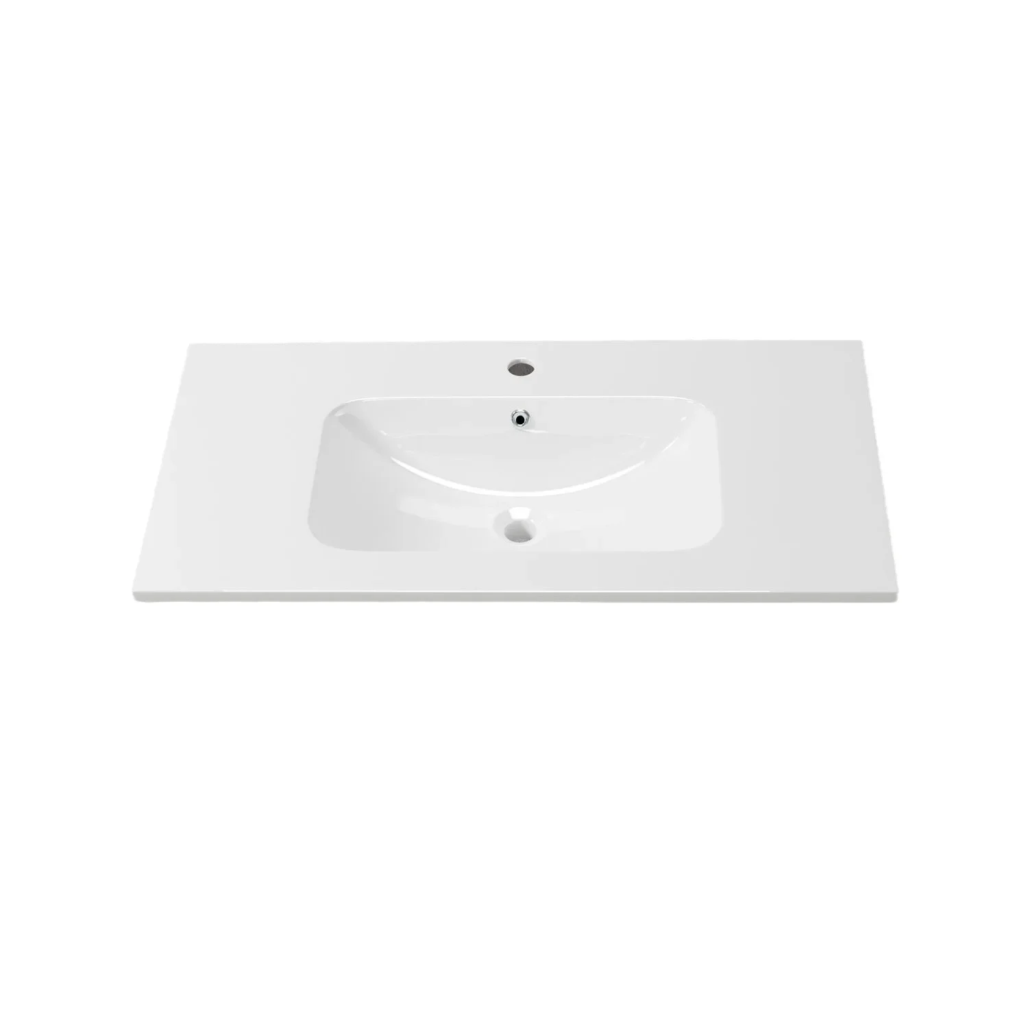 

New, thin edge basin, ceramic integrated, washbasin, embedded, washtop, toilet, bathroom.