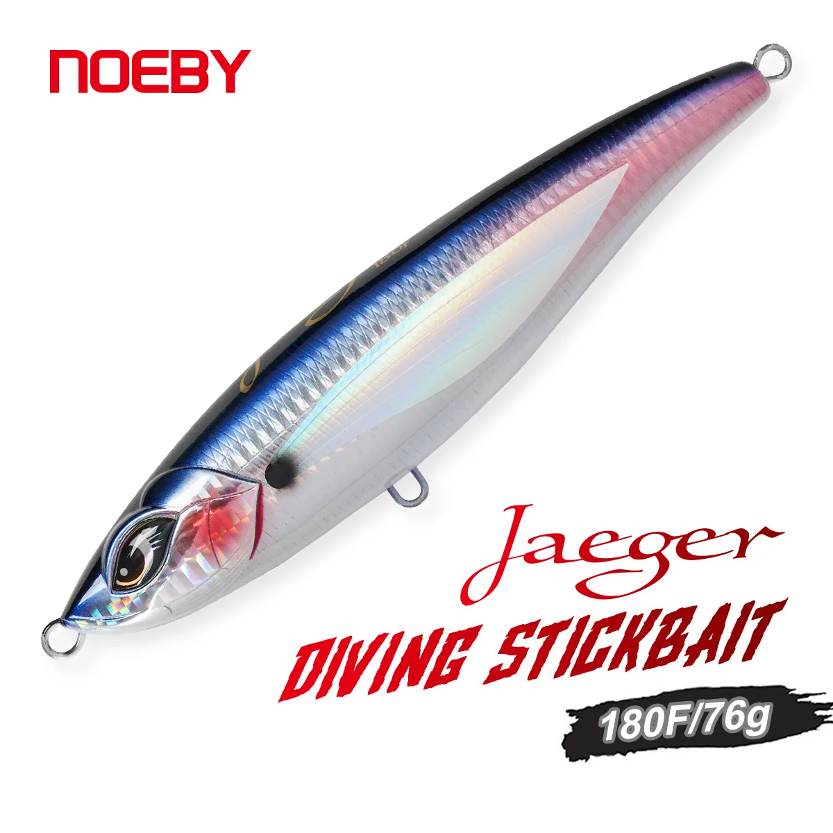 

NOEBY Дайвинг Stickbait 180 мм 76 г Jaeger Плавающий карандаш Рыболовная приманка Большая игра Морская рыба-кинг Тунец Морская лодка Рыболовные приманки