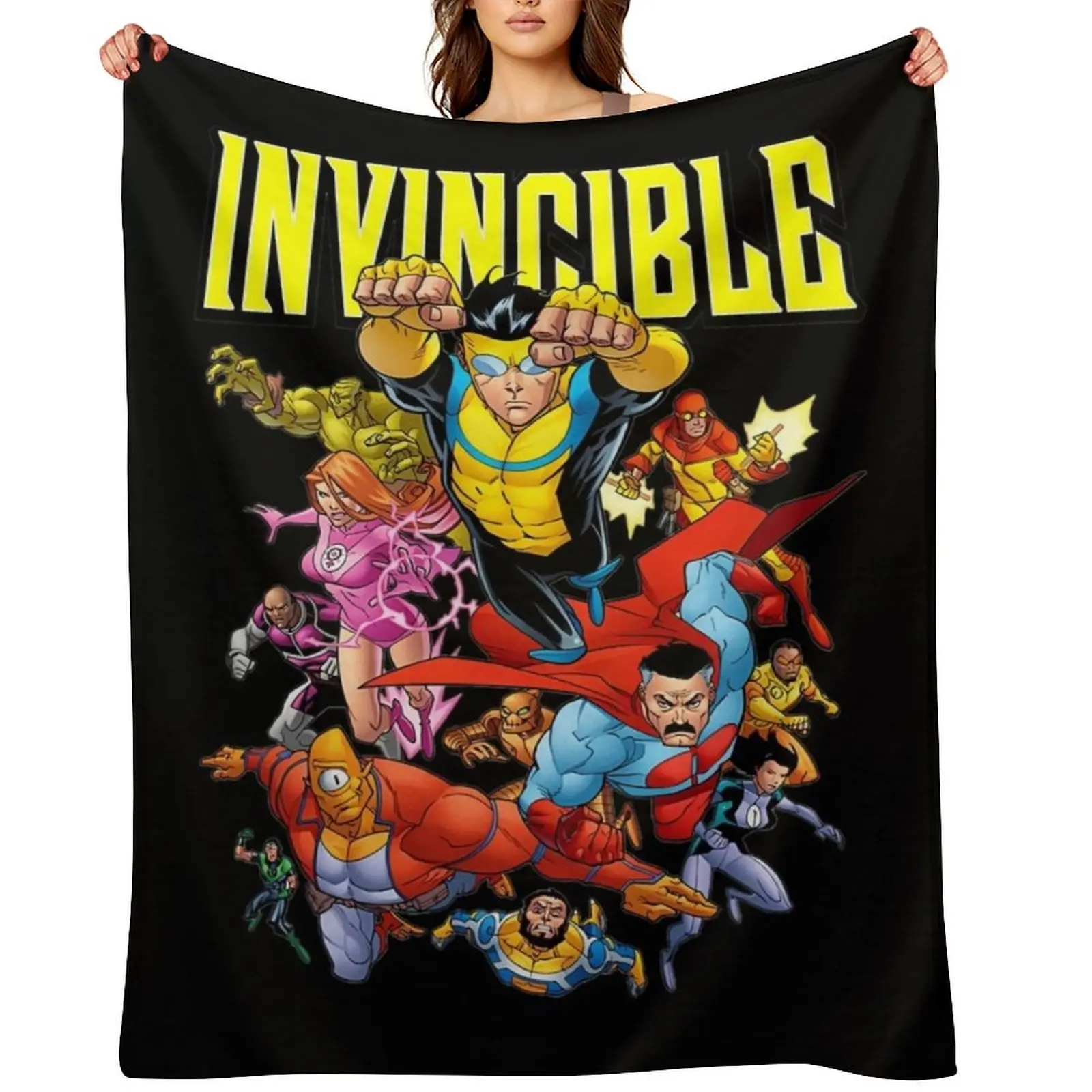 

Invincible Invincible Cartoon Throw Blanket Plaid for winter manga Sofa Throw Blankets