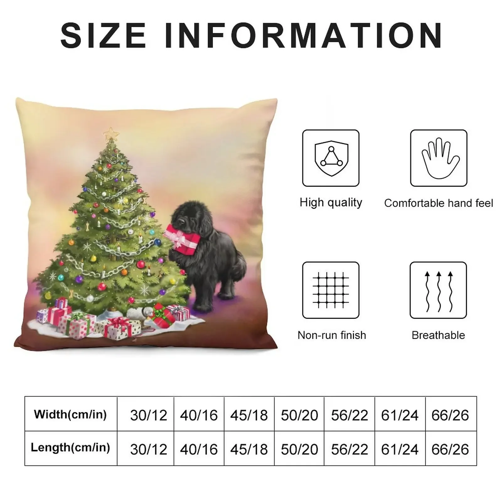 Newfie and Christmas Presents and Tree Throw Pillow luxury throw pillow covers christmas decorations 2025 pillow