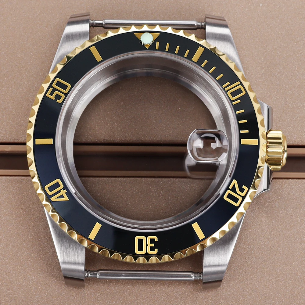 blak gold Bezel 40mm Luxury Watch Case Sapphire Glass For Submariner NH35 NH36 NH34 Miyota 8215 Eta2824 Movement 200M Waterproof - view 4