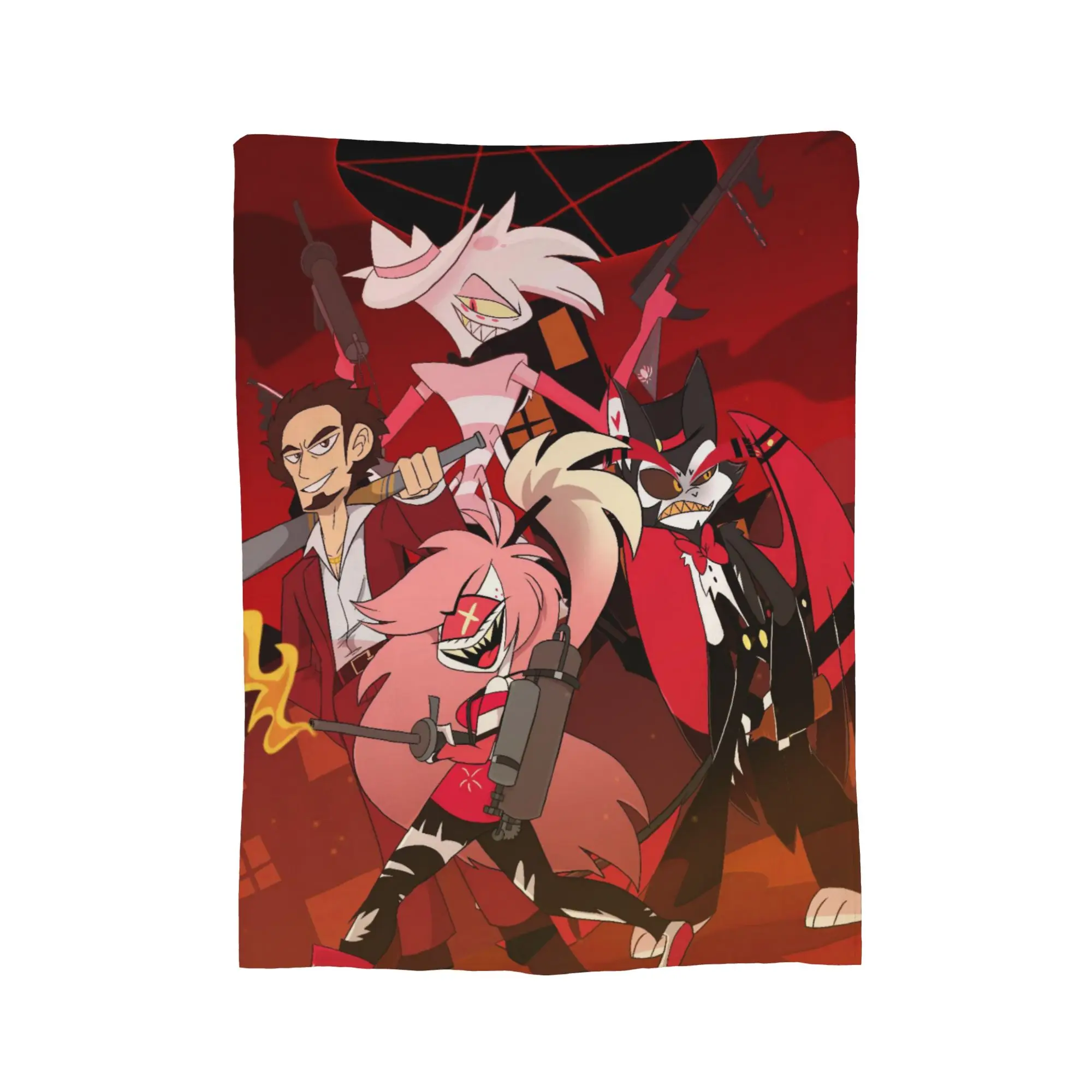 Hazbins Hotels Angel Dusts Husk Blankets Flannel  Print Multi-function Soft Throw Blanket for Home Travel Bedspreads