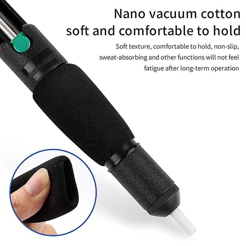 Pump Soldering Sucker Pen Hand Welding Tools DP-366D Dual-Ring Non-Slip Handle Solder Sucker Powerful Solder