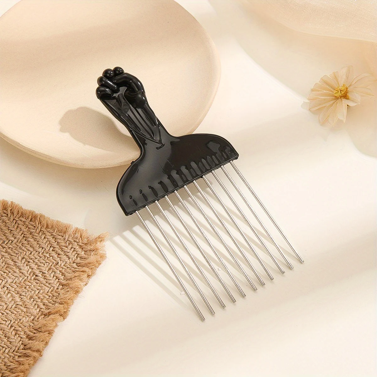 Oil Comb for Men - Professional Hair Styling Tool with Needle Tail Fork Comb for Barber Salon and Home Use
