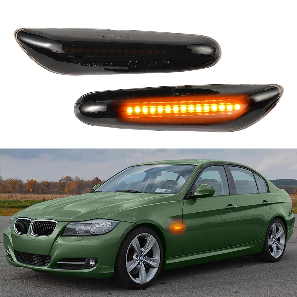 

2PCS LED Side Marker Turn Signal Dynamic Flow Lights for BMW E90 E91 E92 E93 E46 E83 E84 E81 E82 E88