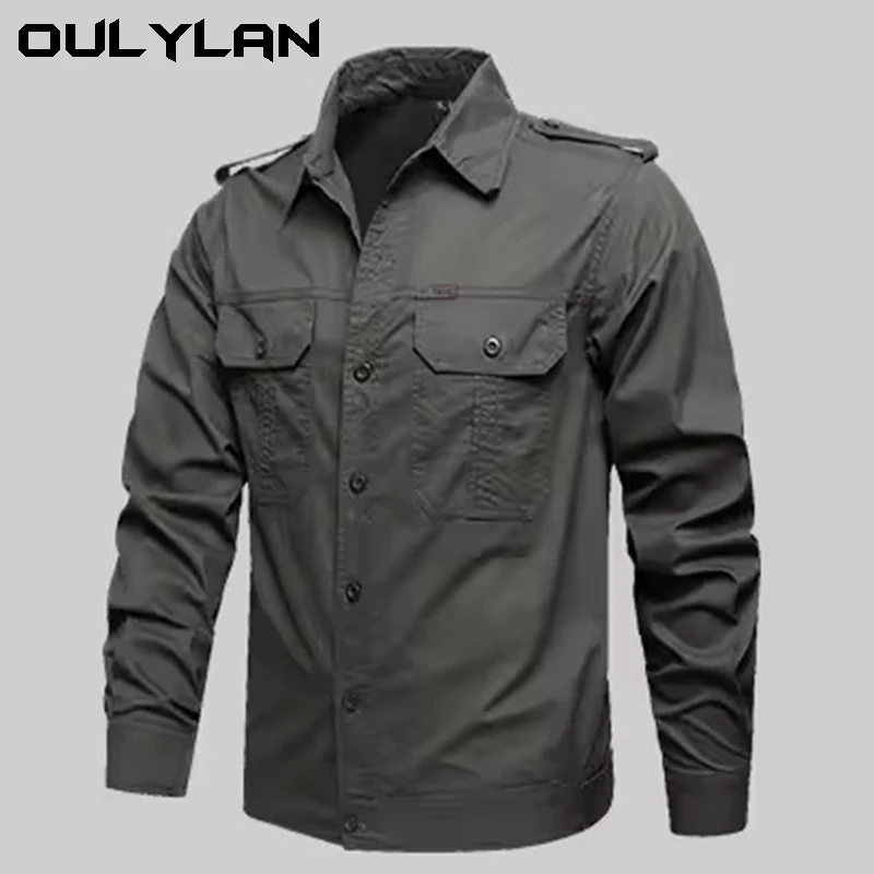 

Men's cotton shirt multi-pocket summer thin long-sleeved shirt welder car repair work clothes new labor protection clothing