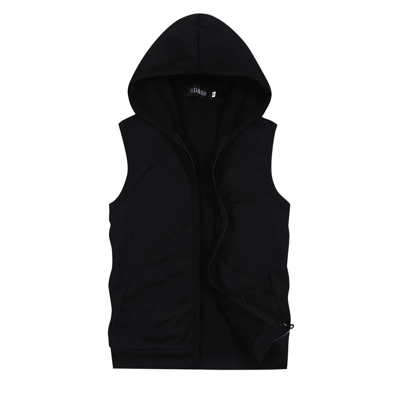 

2025 New Men Hoodie Coats Simple Male Pure Color Daily Casual Comfortable Breathable Sleeveless Jacket