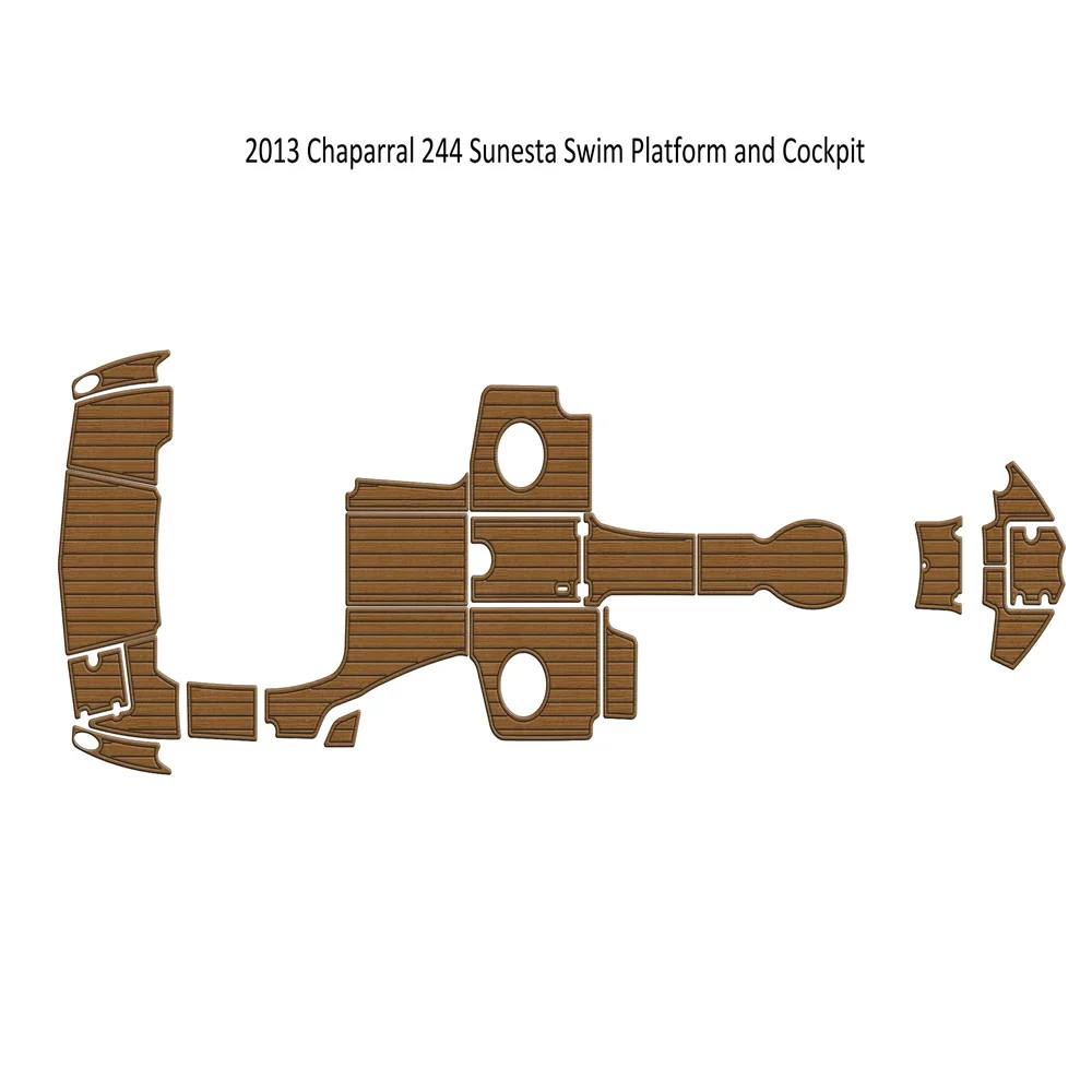 

Quality 2013 Chaparral 244 Sunesta Swim Platform Cockpit Boat EVA Foam Teak Floor Pad