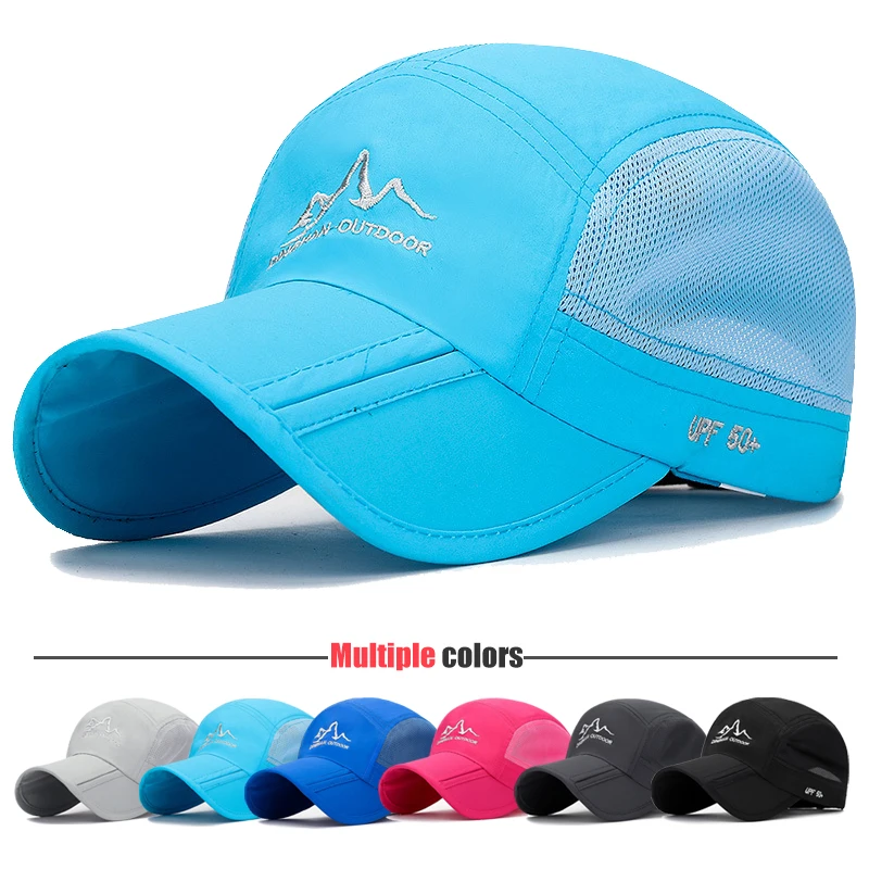 Summer Outdoor Foldable Portable Quick-Drying Hat For Men and Women Mountaineering Travel Sun Protection Breathable Mesh Hat