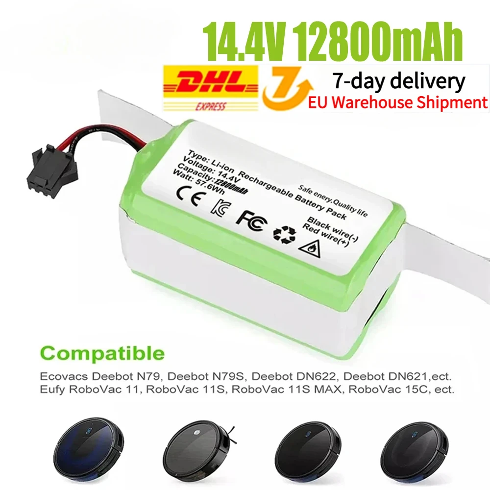 بطارية ليثيوم أيون لـ Ecovacs Deebot ، Ecovacs Deebot ، من من من شركة Ecovacs ، من شركة Ecovacs ، من شركة Ecovacs ، من شركة DN621 ، من شركة Eufy RoboVac ، ومن باندا i7 ، و V710