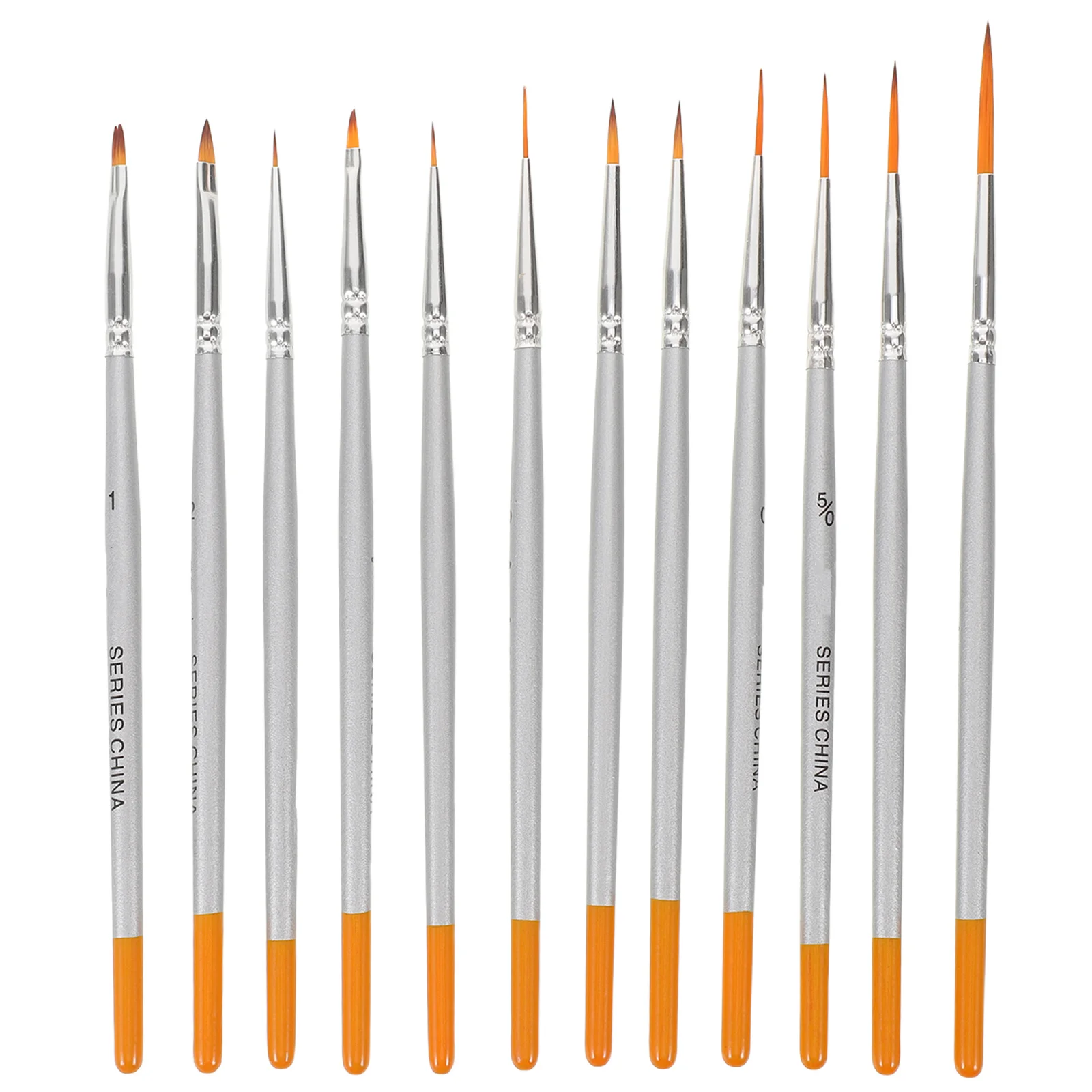 مجموعة فرش بطانة نايلون دقيقة مكونة من 12 قطعة، فرش رسم تفاصيل، ألوان مائية، زيت أكريليك، مستلزمات الرسم الفنانين الصغيرة الاحترافية