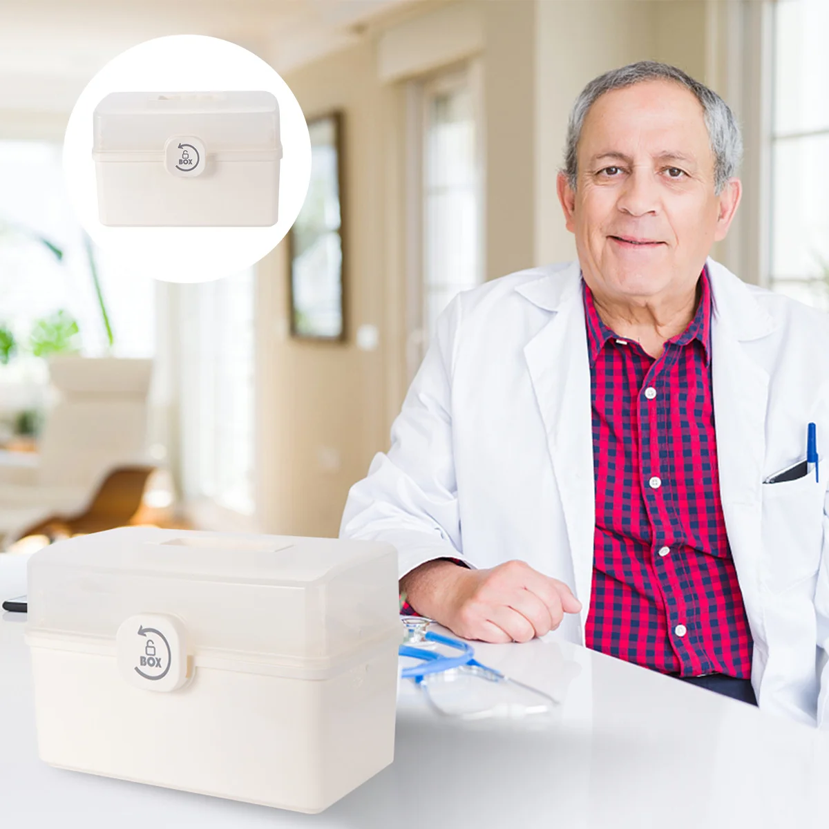 حامل أدوية جذاب، حافظة متعددة الطبقات للأدوية مرتبة ومنظمة، هدية مثالية لصندوق دواء أصدقاء العائلة #1