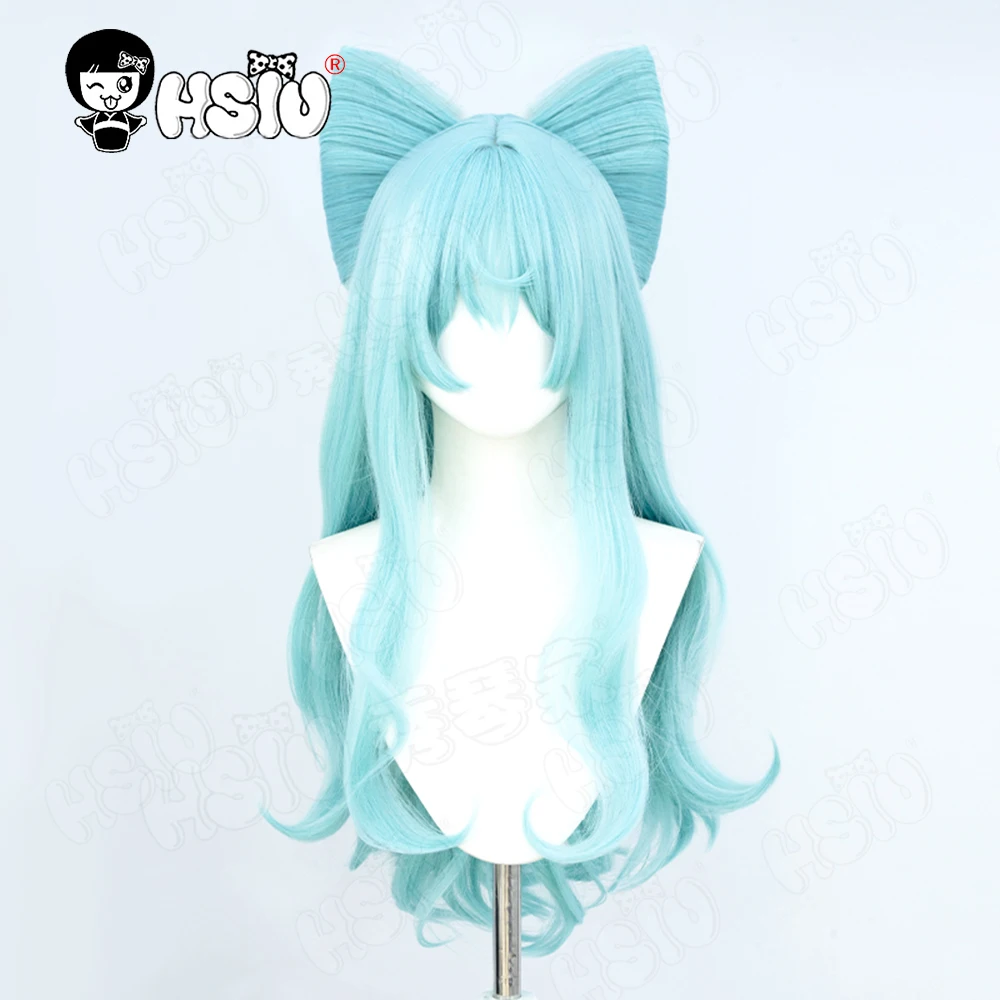 Yumemizuki-コスプレ用合成かつら,フェイスメイク,ジュー,ブルーグリーンロングウィッグ,ウィッグキャップ